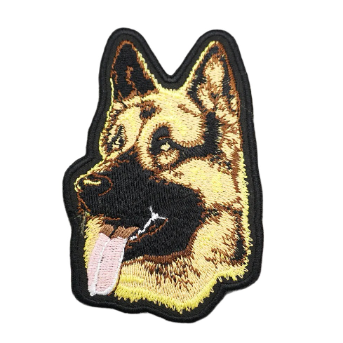 German Shepherd 'Head' Embroidered Velcro Patch