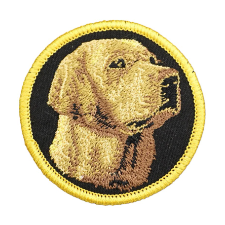 Labrador Head 'Round' Embroidered Velcro Patch