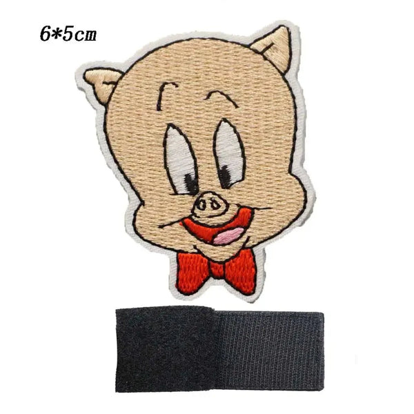 Looney Tunes 'Porky Pig | Head' Embroidered Velcro Patch