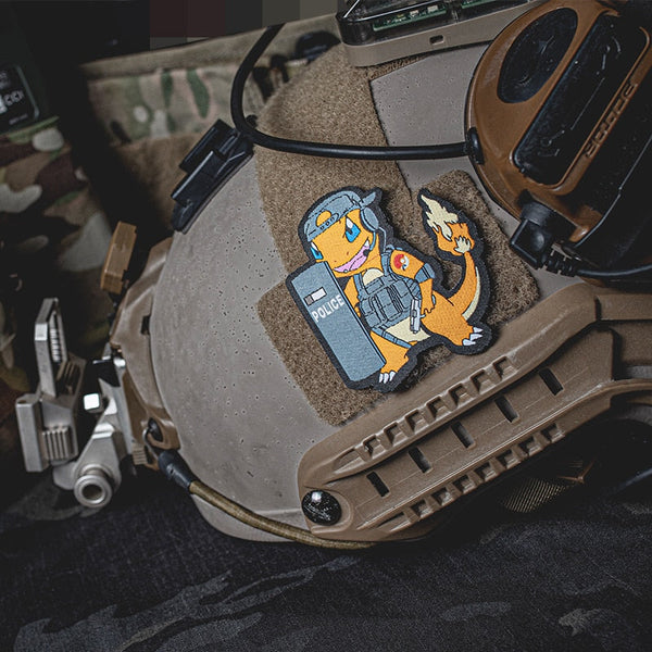 Pocket Monster 'SWAT | Tactical | Charmander' Embroidered Velcro Patch