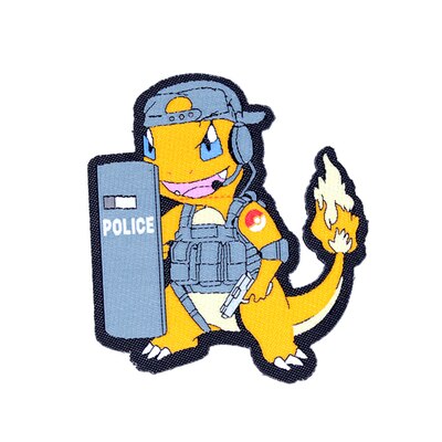 Pocket Monster 'SWAT | Tactical | Charmander' Embroidered Velcro Patch