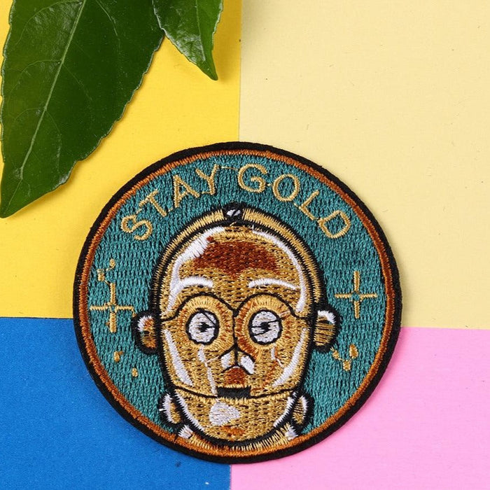 Empire and Rebellion 'C-3PO Droid | Stay Gold | Head 1.0' Embroidered Patch