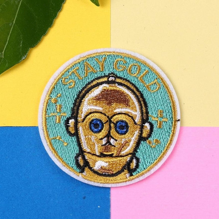 Empire and Rebellion 'C-3PO Droid | Stay Gold | Head' Embroidered Patch