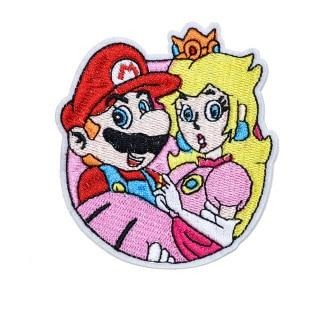 Mushroom Kingdom Bros. 'Mario Carrying Peach' Embroidered Patch
