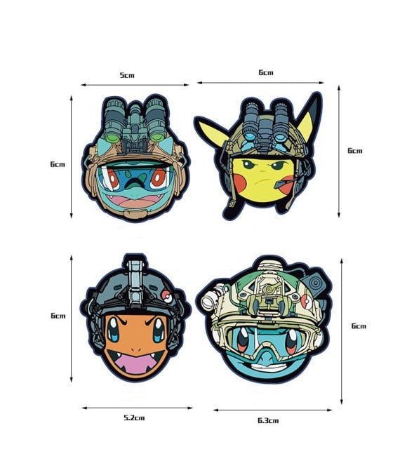 Pocket Monster 'Tactical | Squirtle' Embroidered Velcro Patch