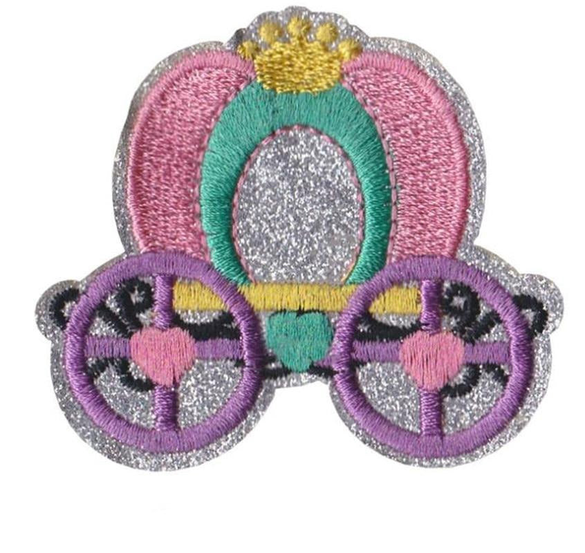 Cute Glass Slipper Carriage Embroidered Patch