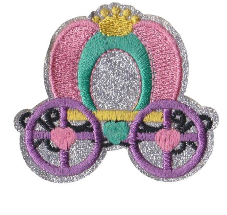 Cute Glass Slipper Carriage Embroidered Patch