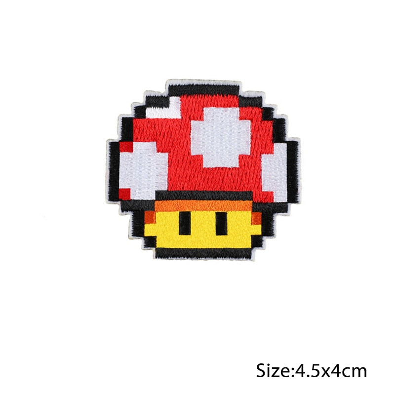 Mushroom Kingdom Bros. 'Toad | Head Pixel' Embroidered Patch – Little ...