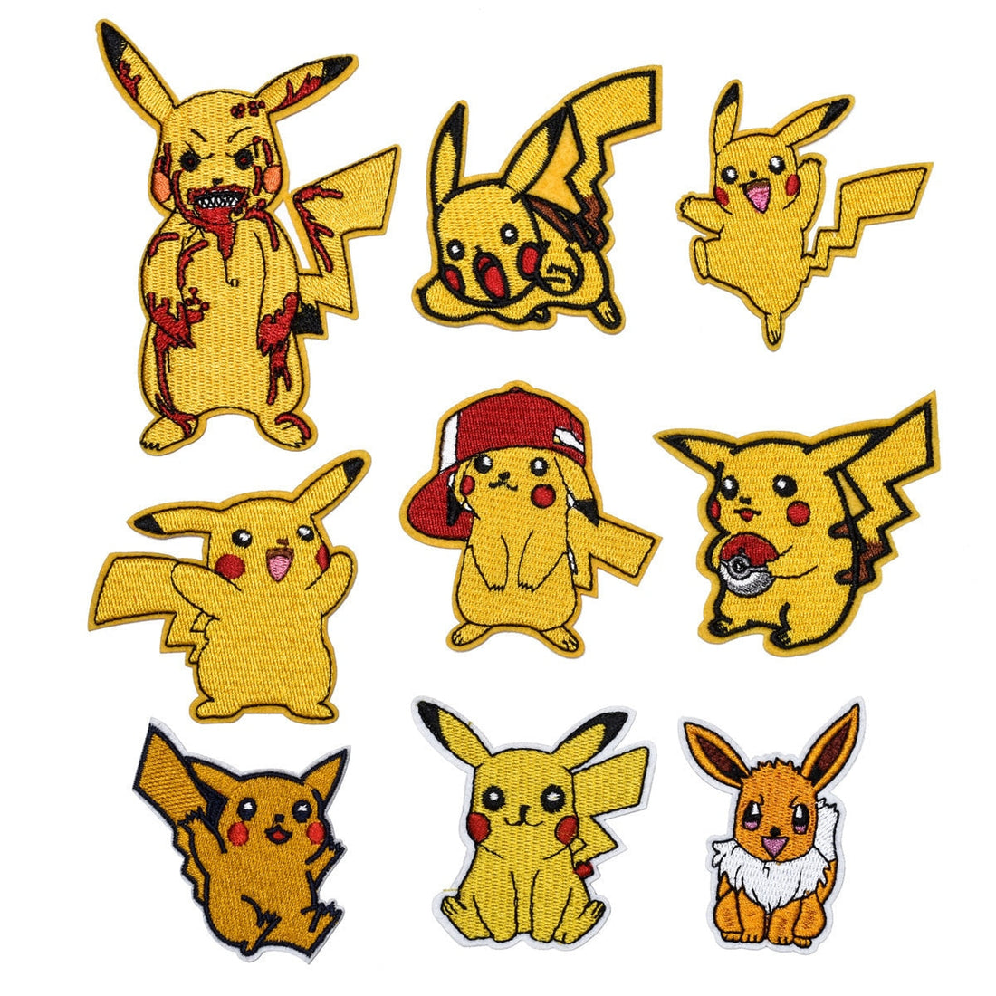 Pocket Monster 'Jumping Pikachu' Embroidered Patch