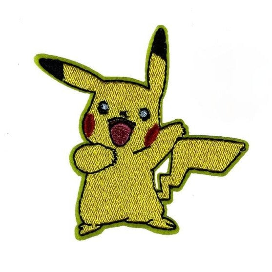 Pocket Monster 'Waving Pikachu' Embroidered Patch