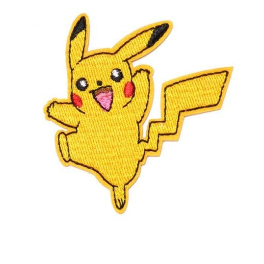 Pocket Monster 'Jumping Pikachu' Embroidered Patch