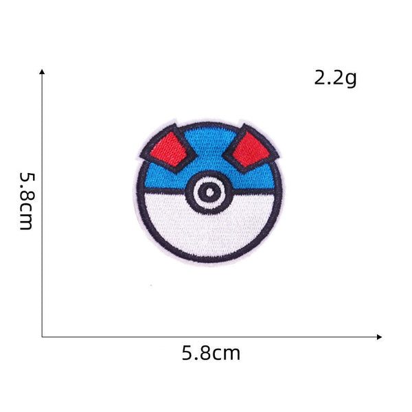 Pocket Monster 'Pokeballs' Embroidered Patch