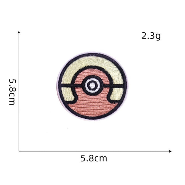 Pocket Monster 'Pokeballs' Embroidered Patch