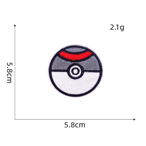 Pocket Monster 'Pokeballs' Embroidered Patch