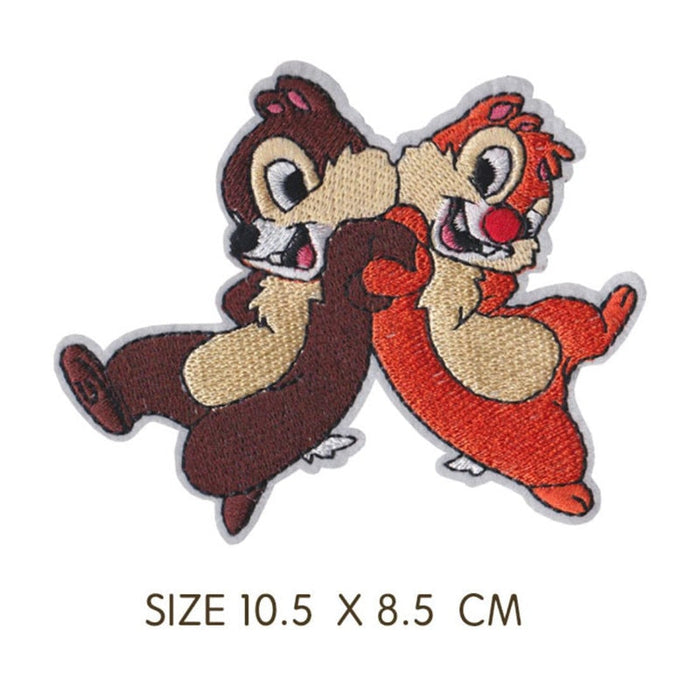 Chipmunk Duo 'Back to Back' Embroidered Patch