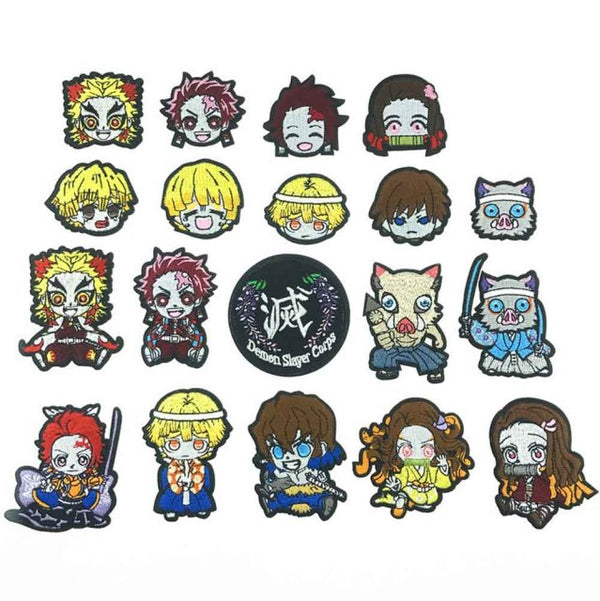 Kimetsu no Yaiba 'Crew Set of 19' Embroidered  Patch Set