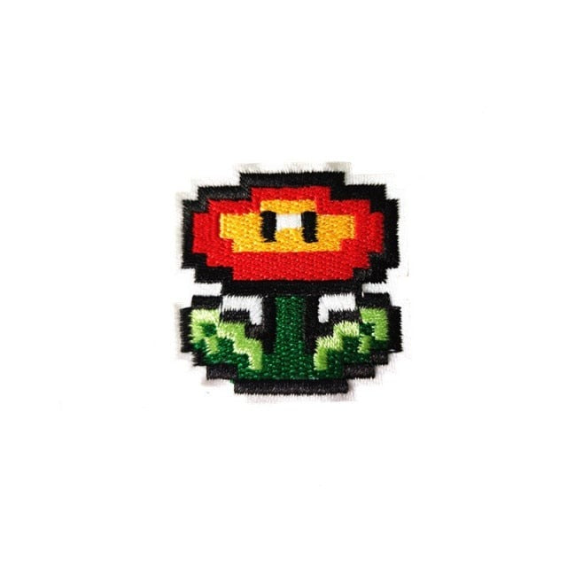 Mushroom Kingdom Bros. Pixel 'Fire Flower' Embroidered Patch