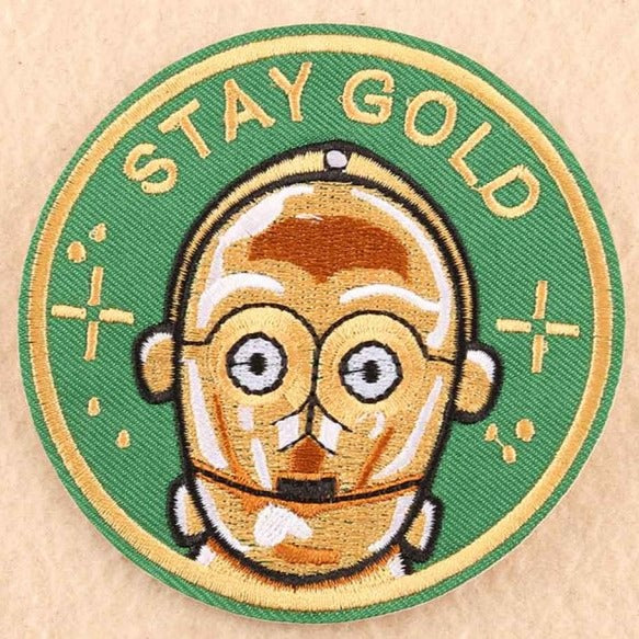 Empire and Rebellion 'C-3PO Droid | Stay Gold | Head 2.0' Embroidered Patch