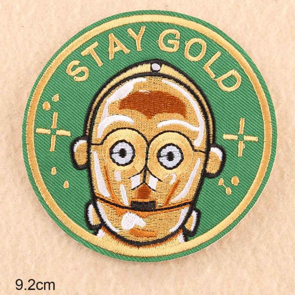 Empire and Rebellion 'C-3PO Droid | Stay Gold | Head 2.0' Embroidered Patch