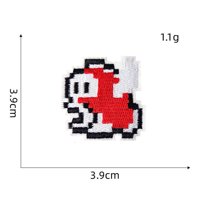 Mushroom Kingdom Pixel 'Flying Fish | Set of 2' Embroidered Patch