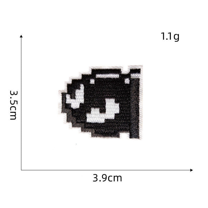 Mushroom Kingdom Pixel 'Bullet Bill | Set of 2' Embroidered Patch