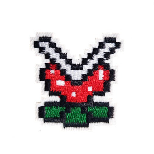 Mushroom Kingdom Pixel 'Piranha Plant | Set of 2' Embroidered Patch