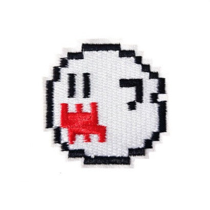 Mushroom Kingdom Pixel 'King Boo | Set of 2' Embroidered Patch