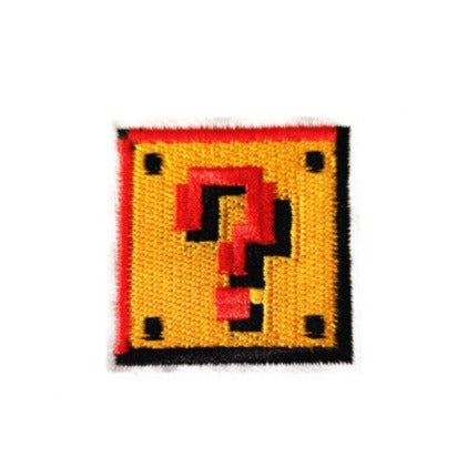 Mushroom Kingdom Pixel 'Coin Box | Set of 2' Embroidered Patch