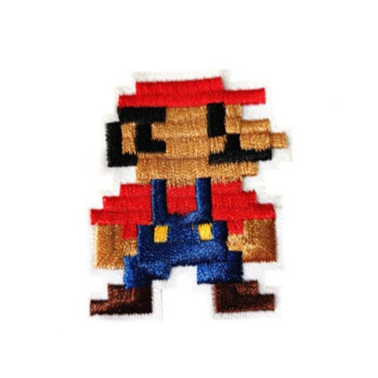 Mushroom Kingdom Pixel 'Mario | Set of 2' Embroidered Patch