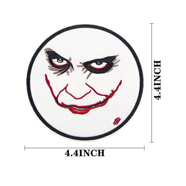 Joker 'Dark Knight Joker Face | Circle' Embroidered Patch