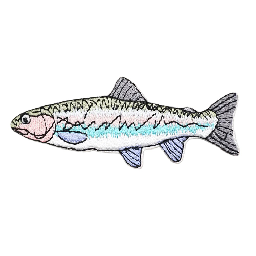 Trout Fish Embroidered Velcro Patch