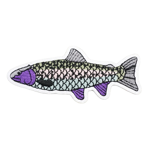 Trout Fish 'Purple Fins and Gill' Embroidered Velcro Patch — Little Patch Co