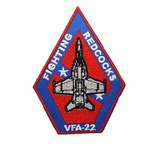 Military Tactical 'Fighting Redcocks VFA-22' Embroidered Patch