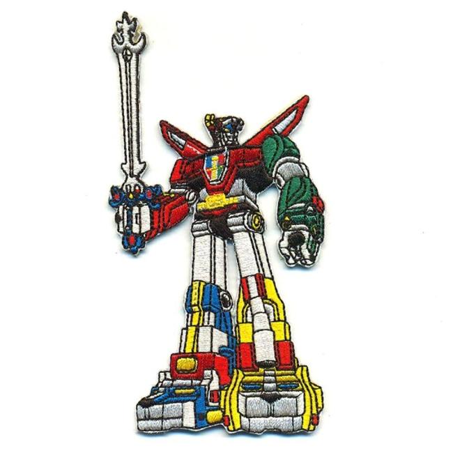 Lion Voltron 5" 'Giant Robot' Embroidered Patch Set