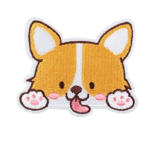 Cute Dog 'Welsh Corgi | Peeking' Embroidered Patch