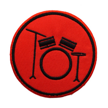 Cool 'Drum Set' Embroidered Patch