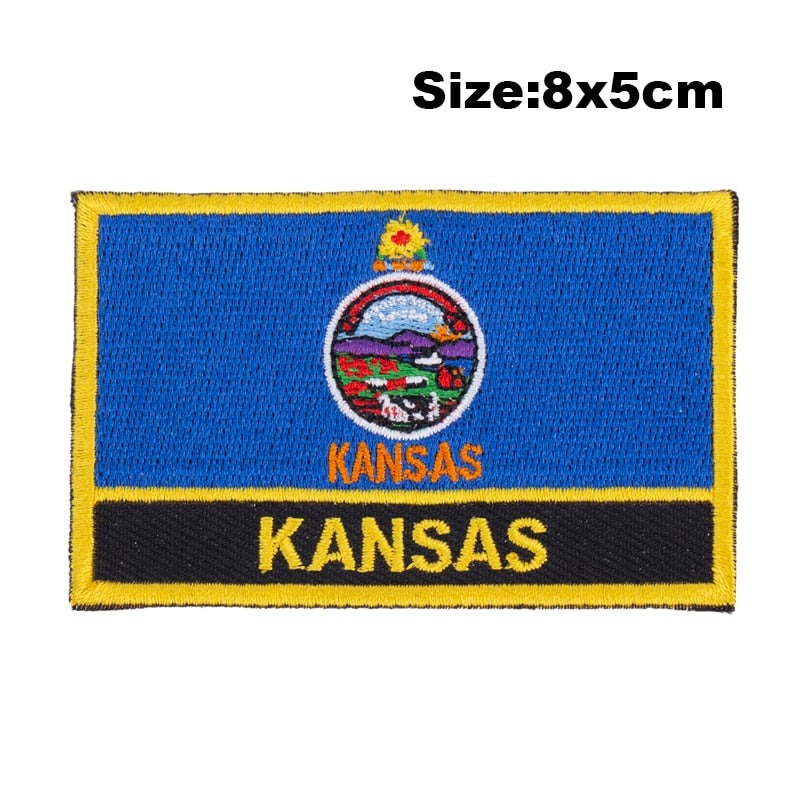 Kansas Flag Embroidered Patch