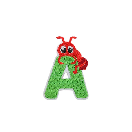 Cute Animal 'Letter A | Ant' Embroidered Patch