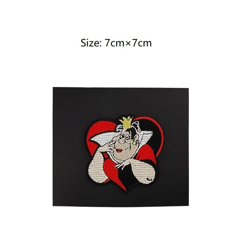 Alice in Wonderland 'Queen of Hearts | Serious' Embroidered Velcro Patch