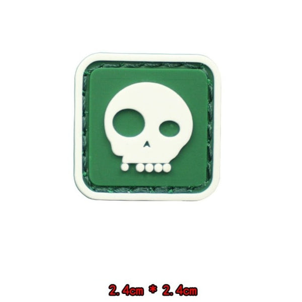 Skull 'Death Skull | Mini' PVC Rubber Velcro Patch