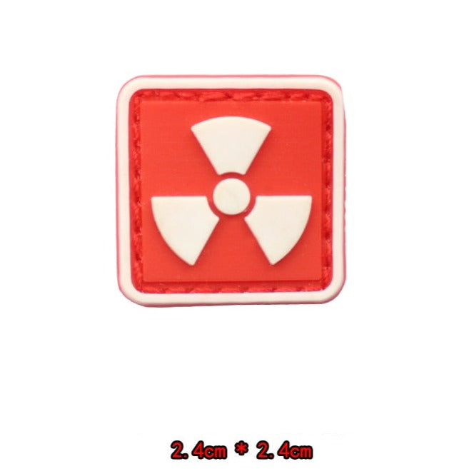 Cool 'Radioactive Logo | Mini' PVC Rubber Velcro Patch