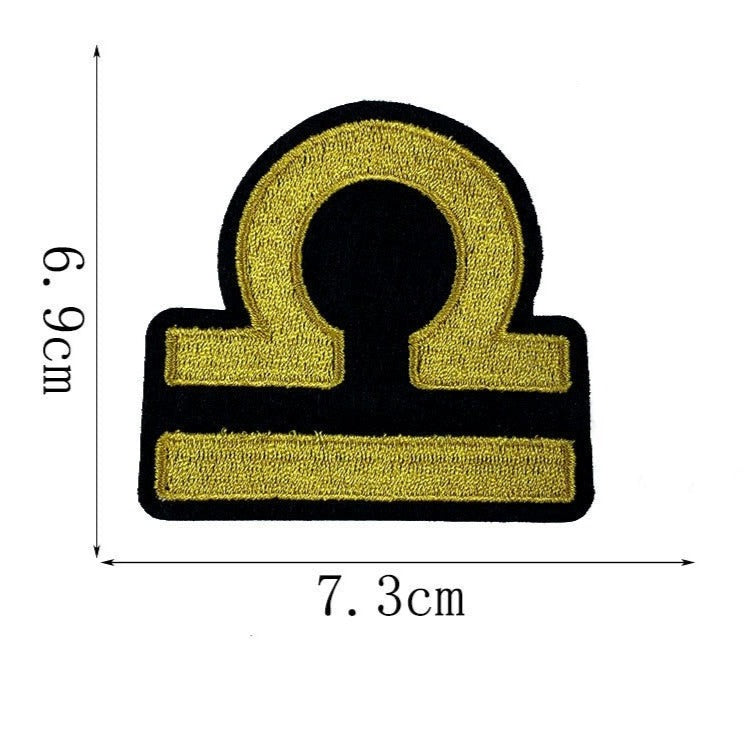 Zodiac Sign Symbol 'Libra' Embroidered Patch