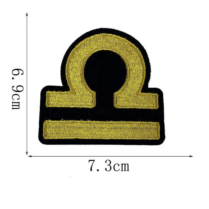 Zodiac Sign Symbol 'Libra' Embroidered Patch