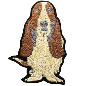 Basset Hound 'Serious' Embroidered Patch