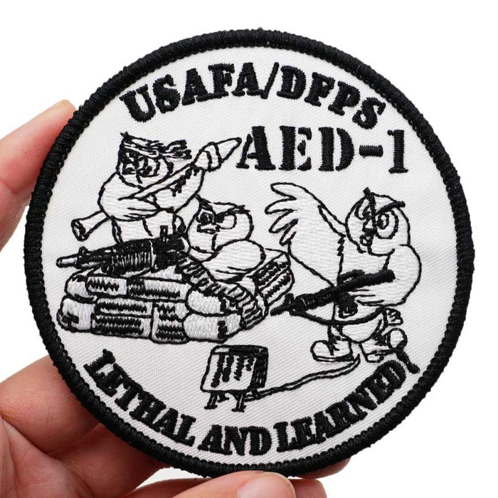 Emblem 'USAFA/DFPS Lethal And Learned!' Embroidered Patch — Little Patch Co