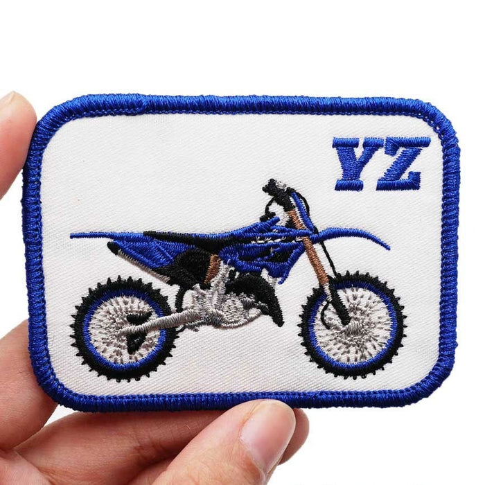 Cool 'Motorcycle YZ' Embroidered Velcro Patch