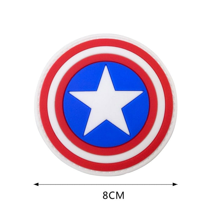 Captain America 'Shield' PVC Rubber Velcro Patch