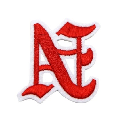 Gothic Font 'Letter N' Embroidered Patch