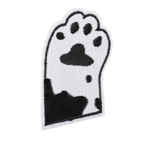 Cute 'Cat Paw | Black' Embroidered Patch