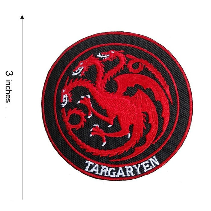 Game of Thrones 3" 'Targaryen' Embroidered Patch Set
